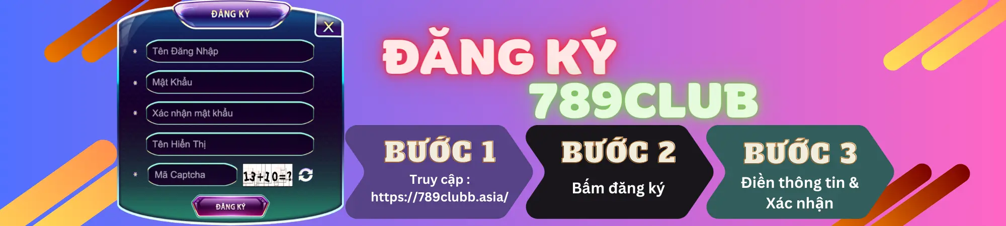 bước đăng Ký 789club